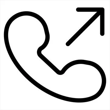 Calling line icon vector illustration isolated on white background イラスト素材