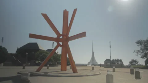 The Calling - Milwaukee Orange Starburst Static Wide Stock-Footage 36791627
