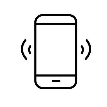 Calling mobile phone ringing, share smartphone icon Stock Illustration