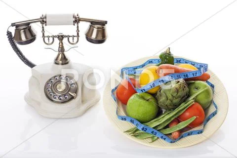 Calling nutritionist Stock Photos
