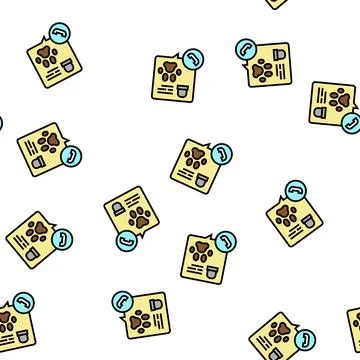 Calling pet funeral service vector seamless pattern Stock Illustration