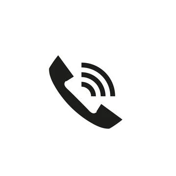 Calling Phone Icon on a isolated background, vector Stock Illustration