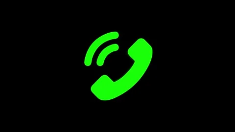 Calling phone rotating 3d icon 4k animation, call looping with alpha channe.. Video stock 313476224