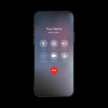 Calling Screen Interface. Mobile Call on Smartphone Template イラスト素材
