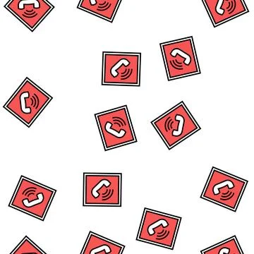 Calling service sign vector seamless pattern Stock Illustration