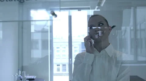 Calling woman Video stock 24752599