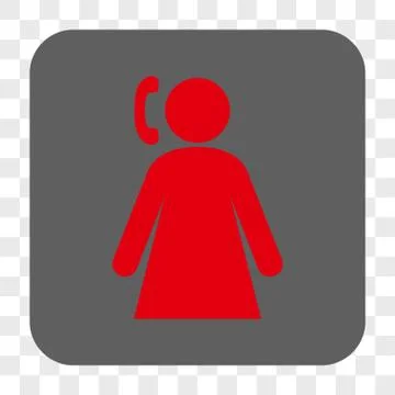 Calling Woman Interface Toolbar Button イラスト素材