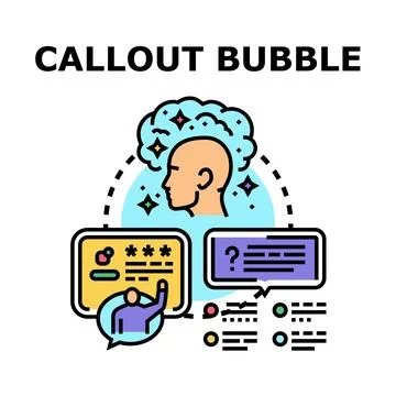 Callout bubble concept for communication and thinking Stock Illustration