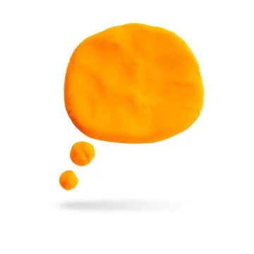 Callout icon ,modelling clay  Stock Photos