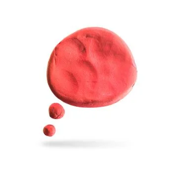 Callout icon ,modelling clay  Stock Photos