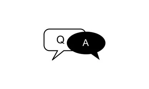 Callout or bubble question and answer sign Illustrazione stock