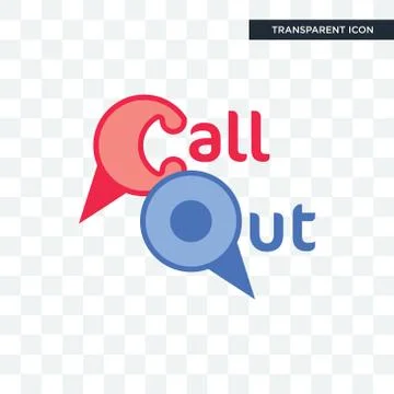Callout vector icon isolated on transparent background, callout logo design Stock Illustration