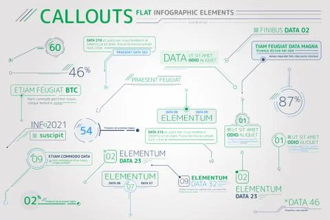 Callouts Flat Infographic Elements イラスト素材