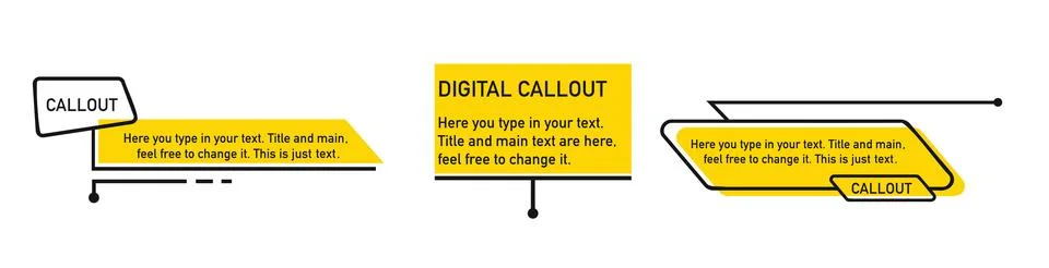 Callouts titles and frame in Sci- Fi style. Abstract hud. Stock Illustration