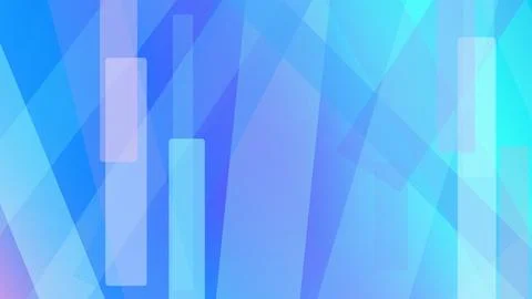 A calm abstract blue polygon backdrop with glowing vertical bars and gentle.. Stock Illustration