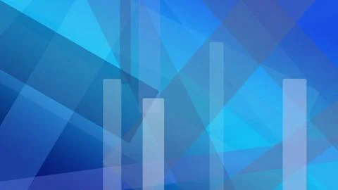 A calm abstract composition of blue geometric shapes with soft vertical bar.. Stock Illustration