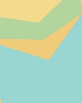 A calm abstract composition of overlapping pastel polygons in yellow, green.. Stock Illustration