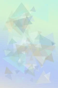 A calm abstract composition of translucent triangles blending pastel mint a.. Illustrazione stock