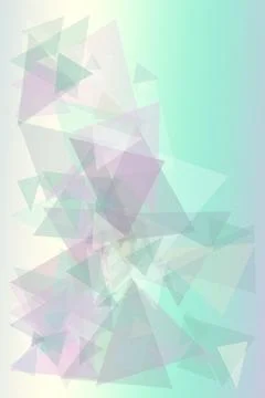 A calm abstract composition of translucent triangles layered in pastel blue.. Stock Illustration