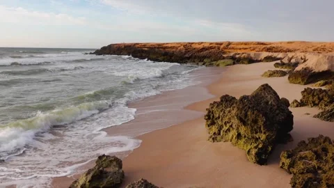 Calm and empty beach Stock Footage 243427705