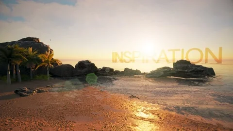 Calm and inspiring beach Stock Footage 139020360