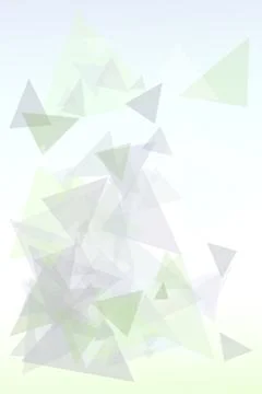 A calm arrangement of translucent geometric triangles drifts across a pale .. イラスト素材