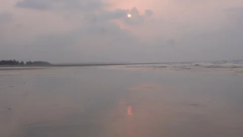 Calm Beach Shoreline Video stock 336700432