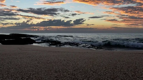 Calm Beach Sunset Stock Footage 114890453