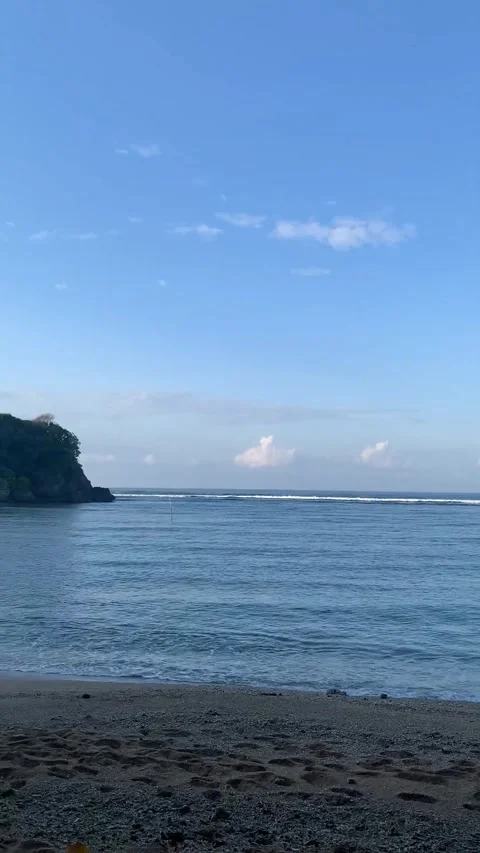 Calm beach view Stock Footage 259611593