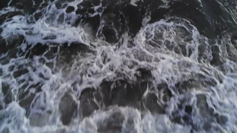 Calm Beach Waves Drone Stock Footage 239192628