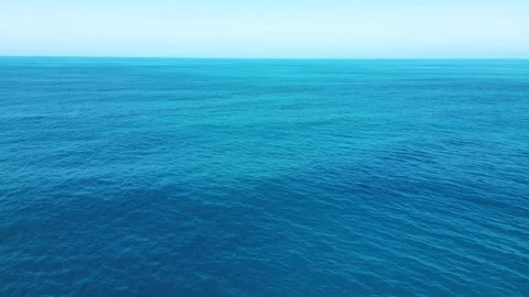 Calm Blue Atlantic Ocean Surface With Gentle Waves in 4K Drone View Stock Footage 336304499