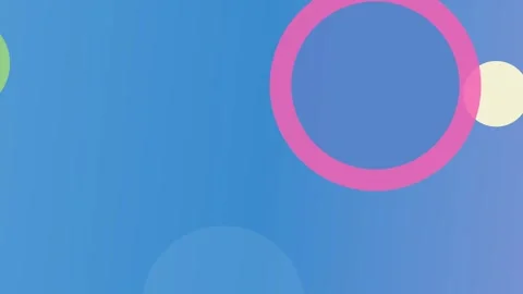 A calm blue gradient animation features a large pink outlined circle and pa.. Stock Footage 347960382