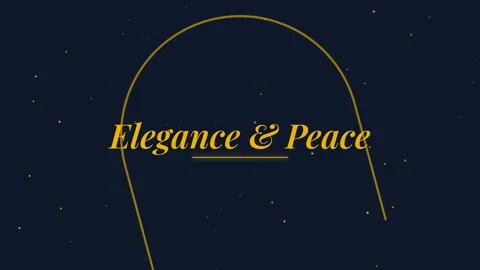Calm blue night sky gradient with elegant, abstract peace text overlay Stock Footage 337577435