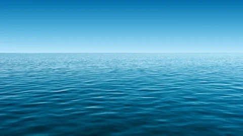 Calm blue sea and gradient blue sky background Stock Footage 92836151