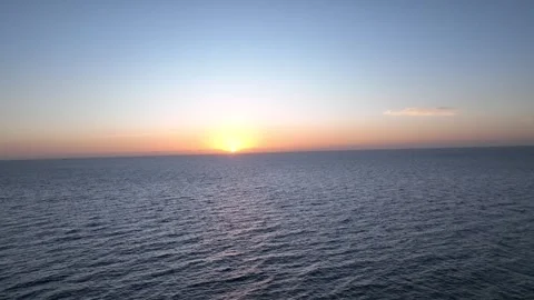 Calm Blue Sunset Over Ocean with Peaceful Ambience – Gran Canaria Stock Footage 309945721