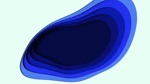 Calm blue wavy shape - abstract curved lines form a wave-like pattern Vídeos de archivo 311609177