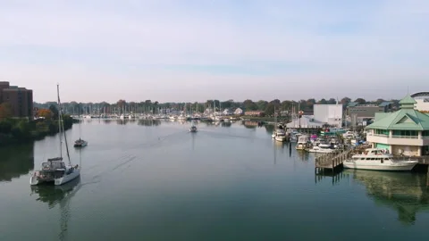 Calm Boat Harbor Stock Footage 164983083