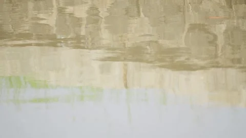 Calm Brown River Water Flowing Gently Stock-Footage 337143380