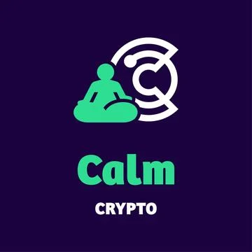 Calm Crypto Logo Stock Illustration