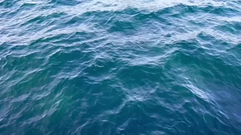 Calm  deep blue waves Stock Footage 240381352