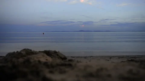 Calm Evening Sea Stock Footage 66840376