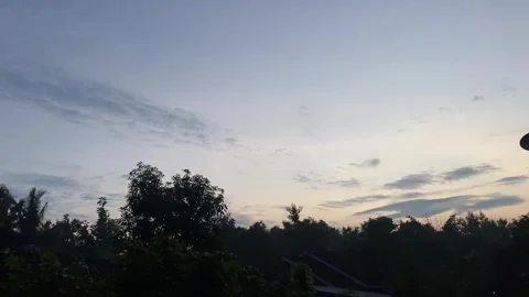 Calm Evening Sky at Dusk Stock Footage 304639211