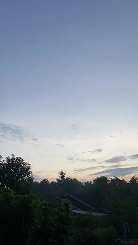 Calm Evening Sky at Dusk Stock Footage 304639217