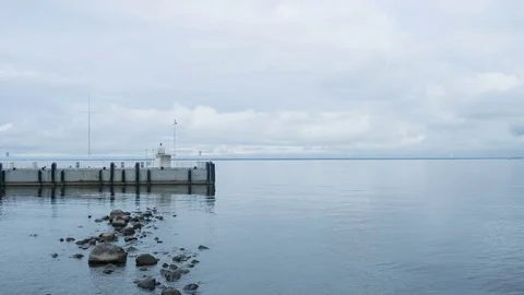 Calm Finsky bay at fall Video stock 81668387