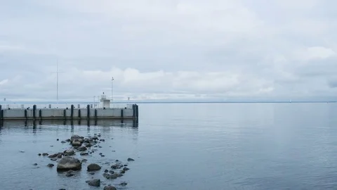 Calm Finsky bay at fall. Loop Stock Footage 81668389