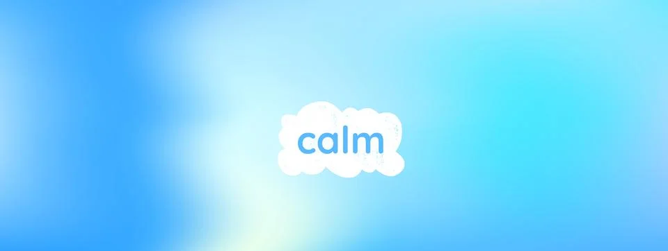 Calm gradient in blue sky tones with soft gentle aqua and ocean blend. Deep calm Illustrazione stock