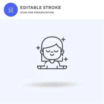 Calm icon vector, filled flat sign, solid pictogram isolated on white, logo Stock Illustration