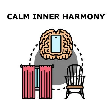 Calm inner harmony vector illustration concept Illustrazione stock