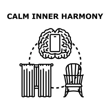 Calm inner harmony vector illustration concept Stock Illustration