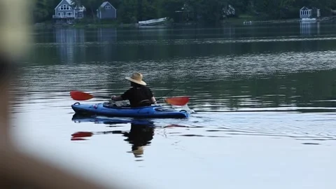 CALM KAYAKER Stock Footage 259320526